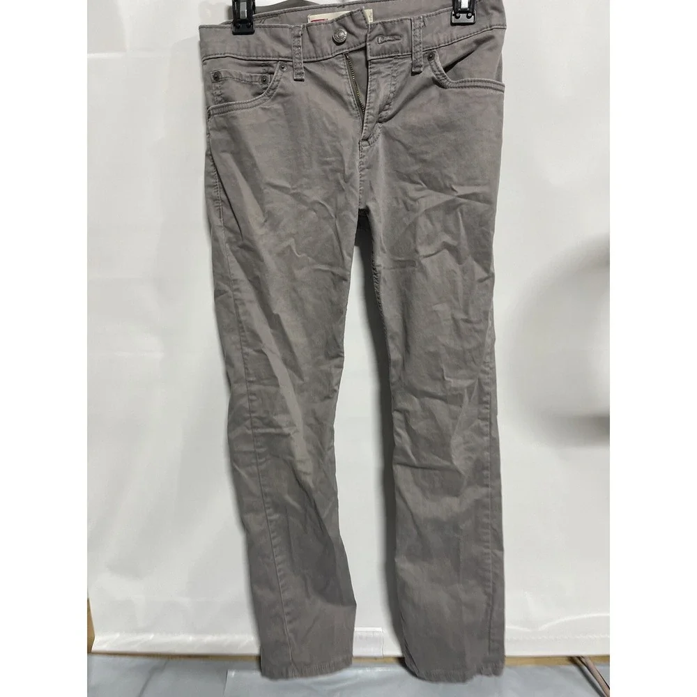 Levis Boys 511 Slim Straight Leg Gray Jeans Size 14 Reg 27x27